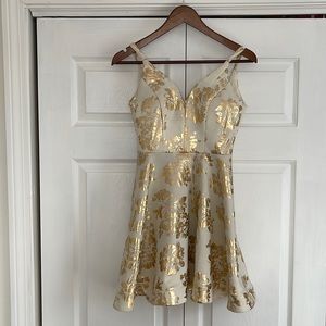 Gold and Shimmery Homecoming/Winter Ball formal dress